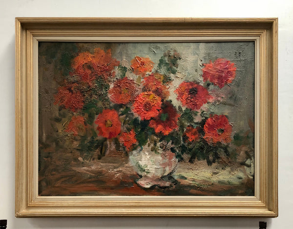 Lovely Floral Oil Painting On Canvas
