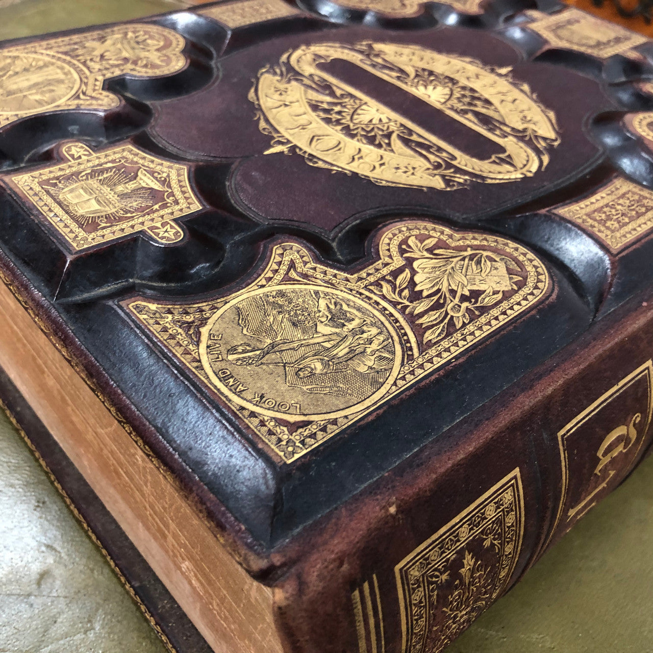 Victorian Holy Bible By Hubbard Bros Philadelphia | Antique & Vintage | Moonee Ponds Antiques | Australia Wide Delivery