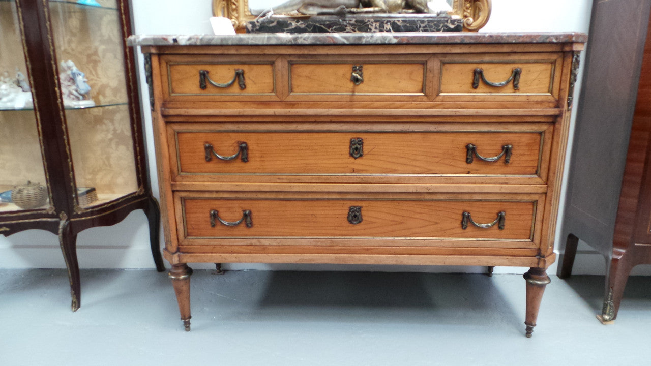 A Fabulous Continental 19th Century Walnut Three Drawer Commode | Antique & Vintage | Moonee Ponds Antiques | Australia Wide Delivery