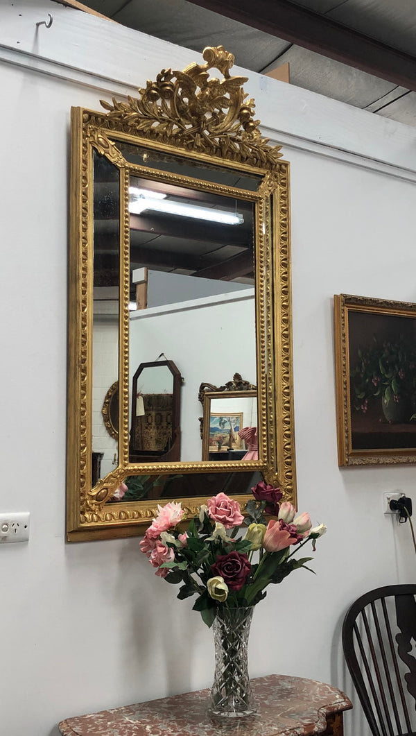 Beautiful French 19th Century Cushion Mirror