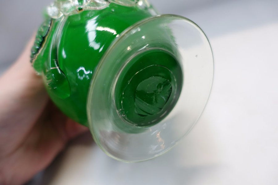 Green English End Of Day Glass Vase | Antique & Vintage | Moonee Ponds Antiques | Australia Wide Delivery