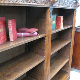 Large French Henry II Style Oak Bookcase