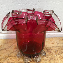 Victorian Ruby Glass Vase
