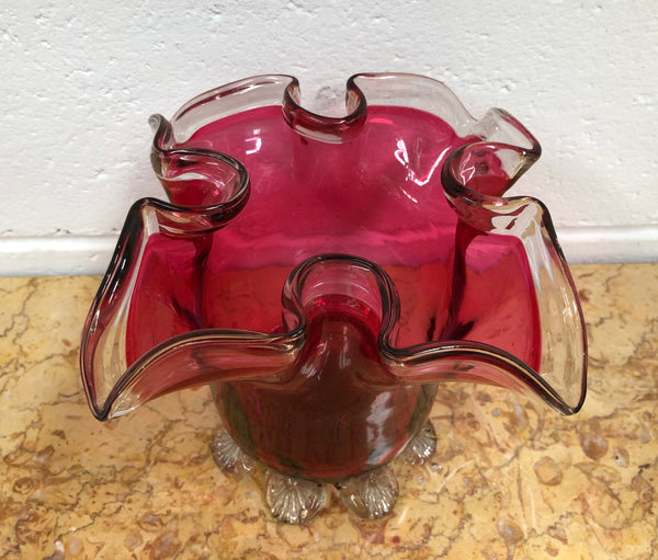 Victorian Ruby Glass Vase