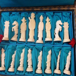 Old Chinese Ox Bone Chess Set