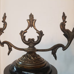French Highly Decorative Marble Mantle Clock