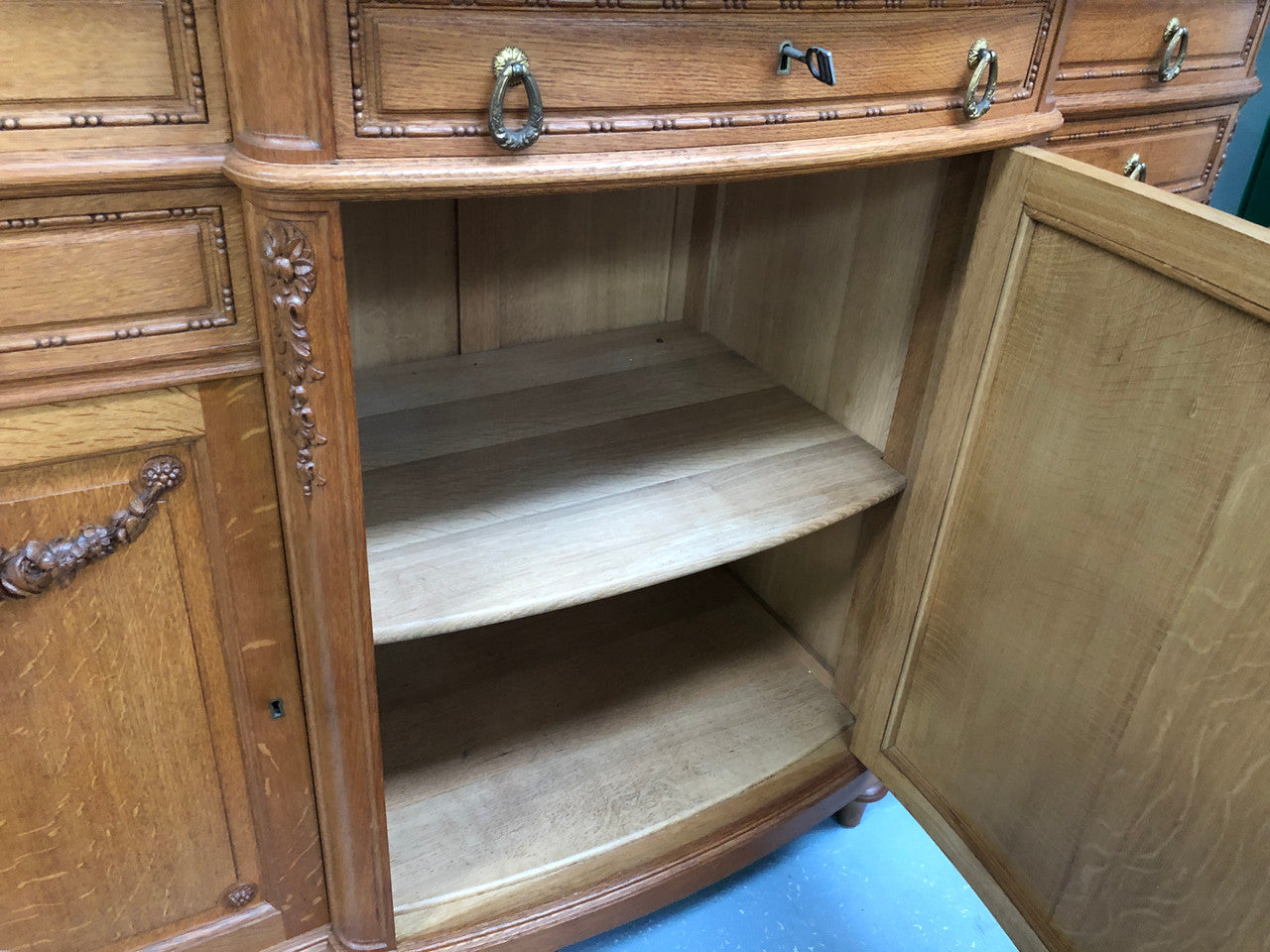 Beautiful French Oak Louis XVI Style Carved Buffet | Antique & Vintage | Moonee Ponds Antiques | Australia Wide Delivery