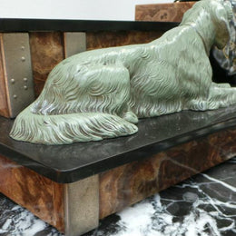 Amazing Art Deco French Spelter Statue