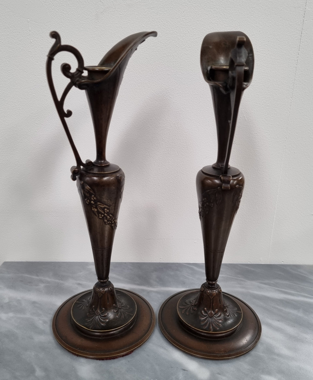 Beautiful Pair Of Art Nouveau French Bronze Candlesticks | Antique & Vintage | Moonee Ponds Antiques | Australia Wide Delivery