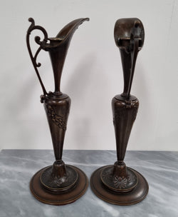 Beautiful Pair Of Art Nouveau French Bronze Candlesticks | Antique & Vintage | Moonee Ponds Antiques | Australia Wide Delivery