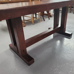 Reclaimed Oregon farmhouse style dining table. It can comfortably sit 6 people and is in good original detailed condition.