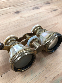 Rare Pair of French Mother of Pearl And Gilt Metal Telescopic Opera Glasses | Antique & Vintage | Moonee Ponds Antiques | Australia Wide Delivery