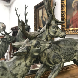 French Art Deco Deer Sculpture-1