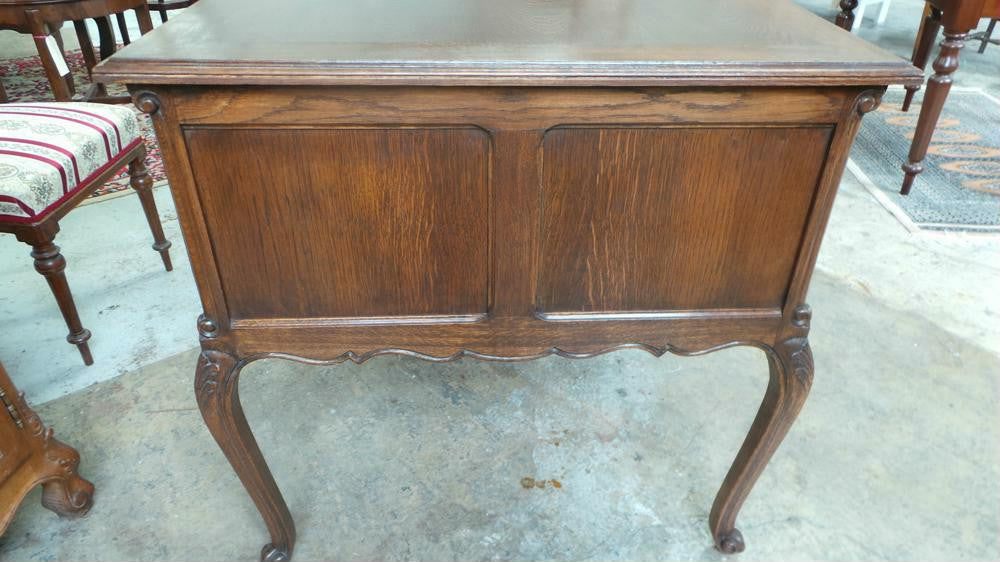 French Oak Partners Desk-2 | Antique & Vintage | Moonee Ponds Antiques | Australia Wide Delivery