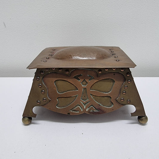 Arts and Crafts Copper Jewellery Box
