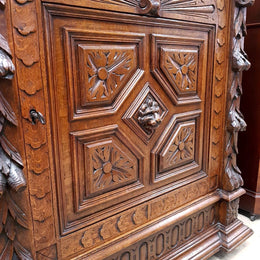French Gothic Hall Cabinet