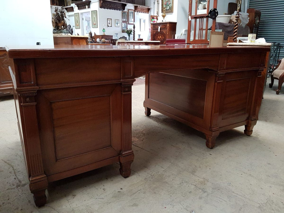 American 19th century Mahogany Partners Desk | Antique & Vintage | Moonee Ponds Antiques | Australia Wide Delivery