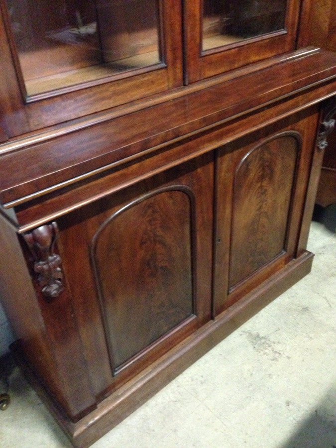 Victorian Flame Mahogany Bookcase