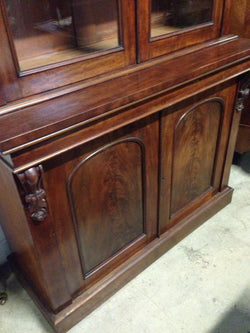 Victorian Flame Mahogany Bookcase | Antique & Vintage | Moonee Ponds Antiques | Australia Wide Delivery