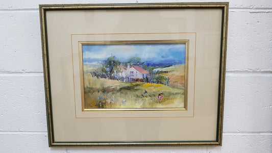 A lovely framed oil on board "hide & seek" painting by signed Valery Farrington and in good original condition.