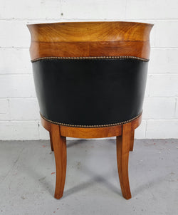 Antique Empire Style Walnut & Leather Office Desk Chair | Antique & Vintage | Moonee Ponds Antiques | Australia Wide Delivery