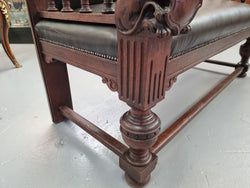 Fabulous 19th Century French Oak Grand Hall Seat | Antique & Vintage | Moonee Ponds Antiques | Australia Wide Delivery