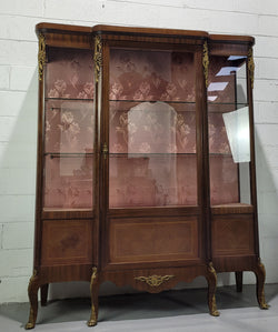 French Louis XV Style Large Walnut Display Cabinet | Antique & Vintage | Moonee Ponds Antiques | Australia Wide Delivery