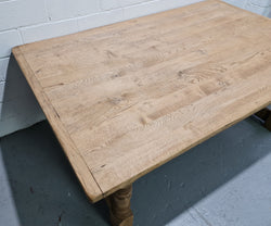 French Country Style Bleached Oak Farmhouse Table | Antique & Vintage | Moonee Ponds Antiques | Australia Wide Delivery