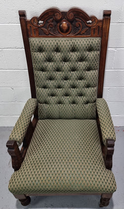Pair of Edwardian Button Back Walnut Armchairs | Antique & Vintage | Moonee Ponds Antiques | Australia Wide Delivery