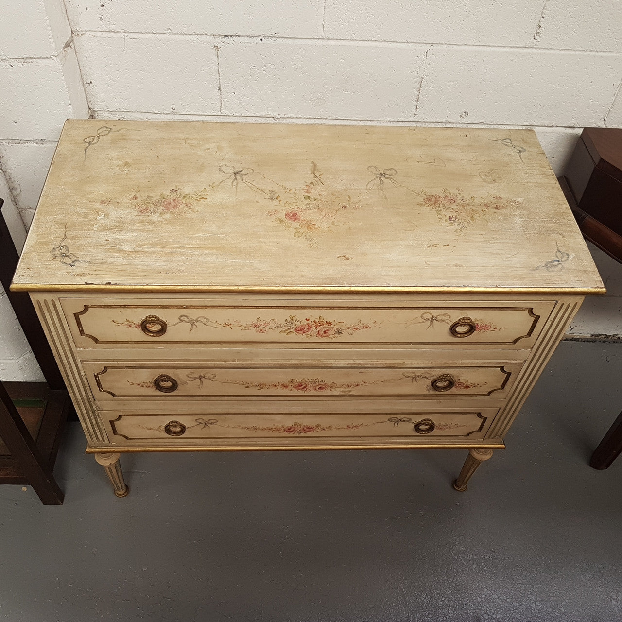 Stunning French Hand Painted Commode | Antique & Vintage | Moonee Ponds Antiques | Australia Wide Delivery