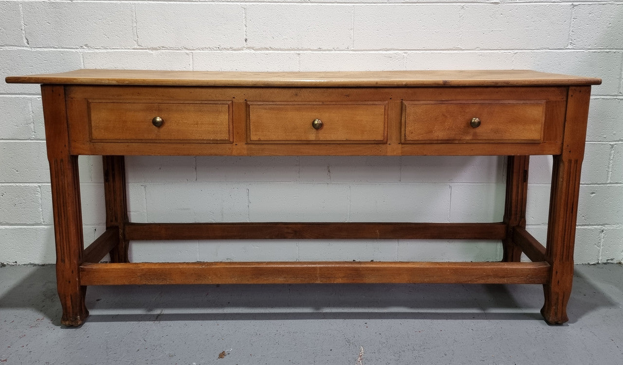 Late 19th Century Cherrywood Console Table With Three Drawers | Antique & Vintage | Moonee Ponds Antiques | Australia Wide Delivery