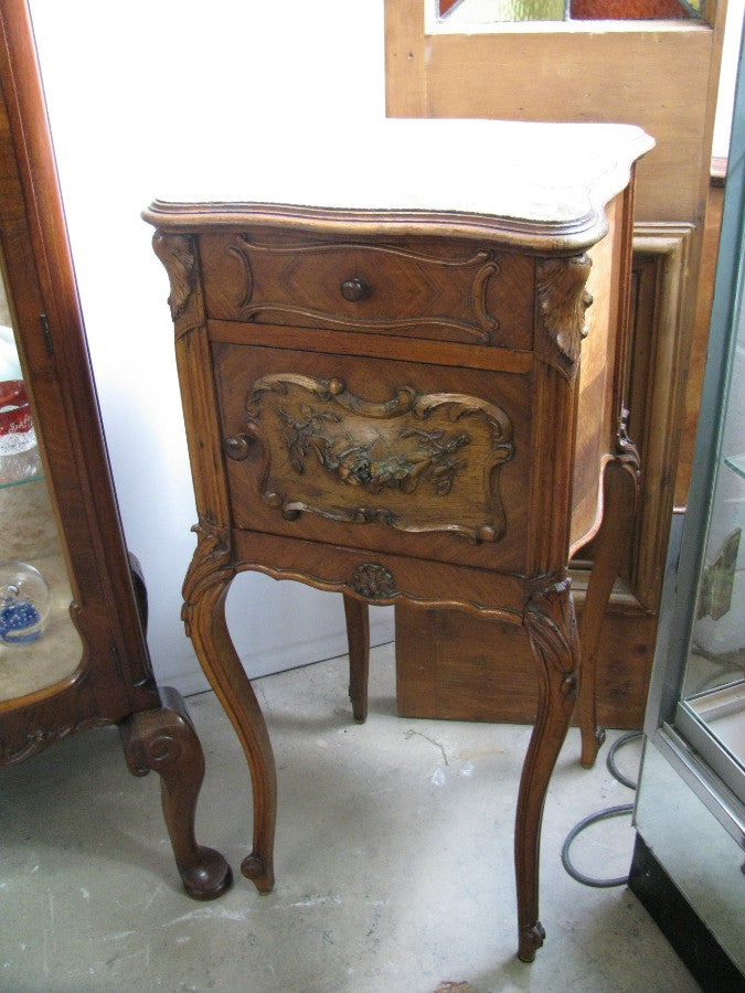 French Walnut Bedside Cabinet-1 | Antique & Vintage | Moonee Ponds Antiques | Australia Wide Delivery
