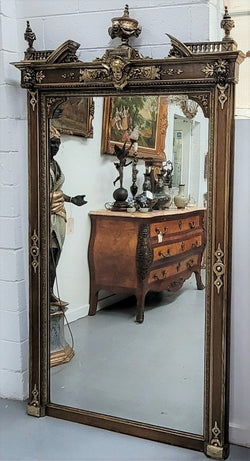 Early 19th Century French Gilt & Simulated Wood Mantle Mirror | Antique & Vintage | Moonee Ponds Antiques | Australia Wide Delivery