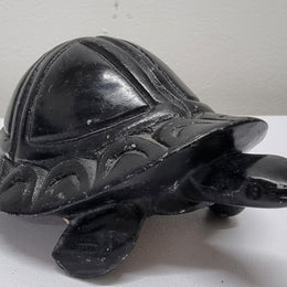 Vintage Hand Carved Zimbabwe Hard Stone Turtle