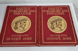 Dantes The Vision of Purgatory & Paradise together with The Vision of Hell 2 Volumes | Antique & Vintage | Moonee Ponds Antiques | Australia Wide Delivery