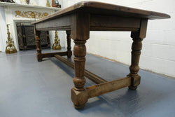 French 19th Century Turned Leg Oak Farmhouse Table | Antique & Vintage | Moonee Ponds Antiques | Australia Wide Delivery