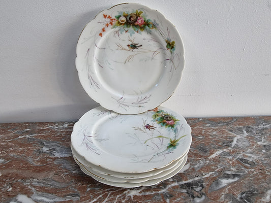 Set of six hand-painted 19th Century Paris porcelain plates. In good condition please view photos as they help form part of the description. Price is for the set of six.