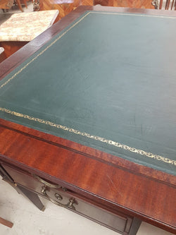 French Mahogany Partners Desk | Antique & Vintage | Moonee Ponds Antiques | Australia Wide Delivery