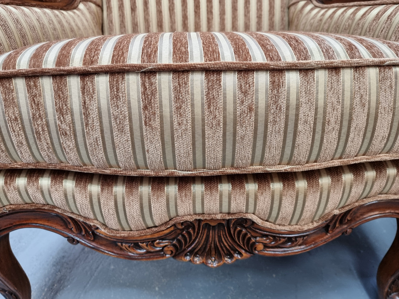 Beautiful Pair of French Style Newly Upholstered Wingback Arm Chairs | Antique & Vintage | Moonee Ponds Antiques | Australia Wide Delivery