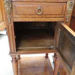 Pair of French Oak Bedside Cabinets-8