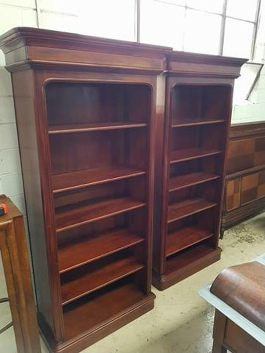 Australian Custom Built Solid Mahogany Bookcases