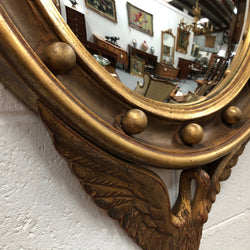 Rare Wooden Framed Convex Mirror | Antique & Vintage | Moonee Ponds Antiques | Australia Wide Delivery