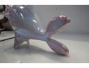 Iridescent Pink Blue Art Glass Fish