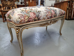 Antique Painted Louis XV Style Upholstered Stool | Antique & Vintage | Moonee Ponds Antiques | Australia Wide Delivery