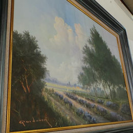 Framed Landscape Country Scene Canvas