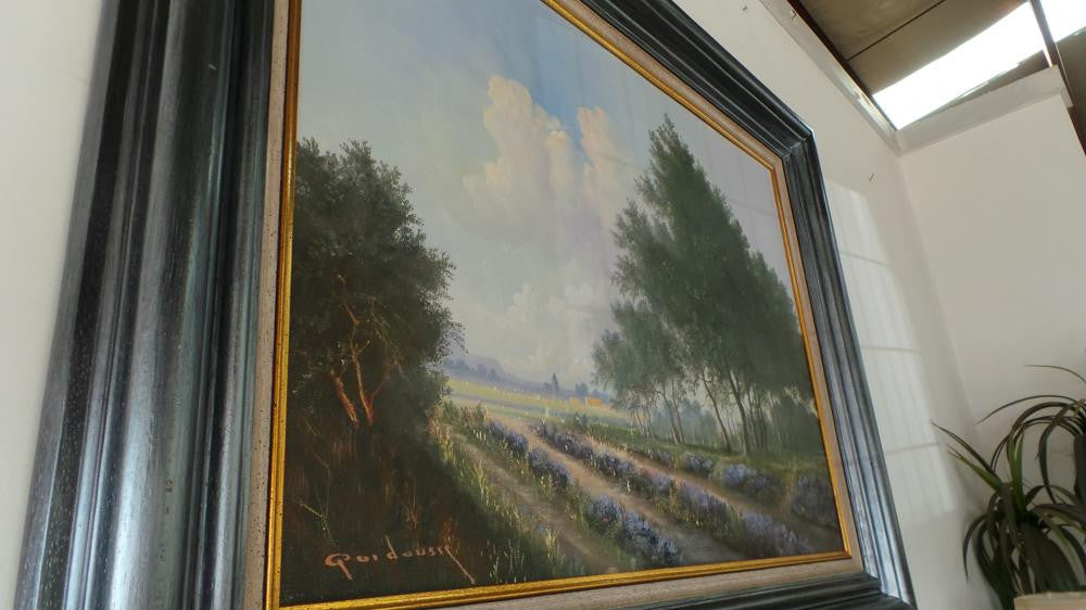 Framed Landscape Country Scene Canvas | Antique & Vintage | Moonee Ponds Antiques | Australia Wide Delivery