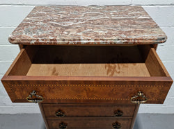 Louis XV Style Parquetry Inlaid Marble Top Semainier | Antique & Vintage | Moonee Ponds Antiques | Australia Wide Delivery