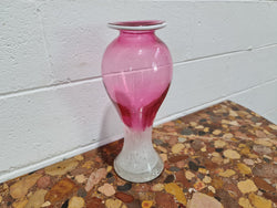 Large Vintage "Murano" Pink & White Vase | Antique & Vintage | Moonee Ponds Antiques | Australia Wide Delivery