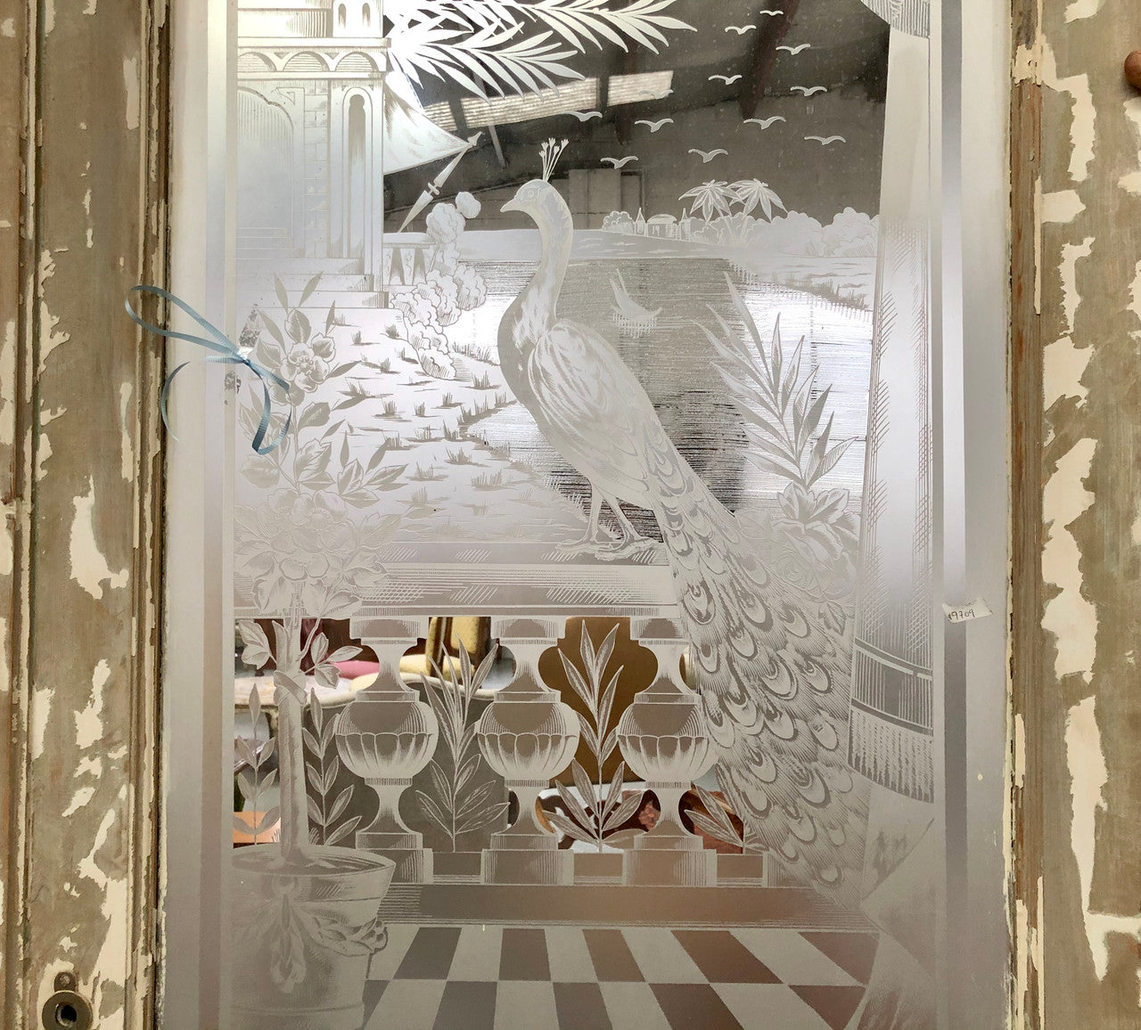 Pair of French Antique Doors With Acid Etched Panels | Antique & Vintage | Moonee Ponds Antiques | Australia Wide Delivery