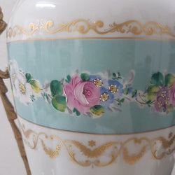 French White and Turquoise Ace Decor De Paris Porcelain Vase | Antique & Vintage | Moonee Ponds Antiques | Australia Wide Delivery